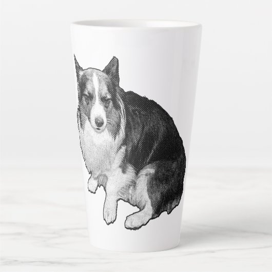 Monddot Corgi Sips Milchtasse (Vorderseite)