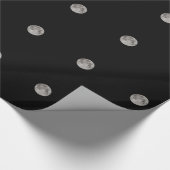 Monde am schwarzen Himmel Geschenkpapier (Ecke)