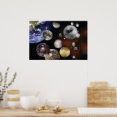 Monde des Sonnensystems Poster (Küche)