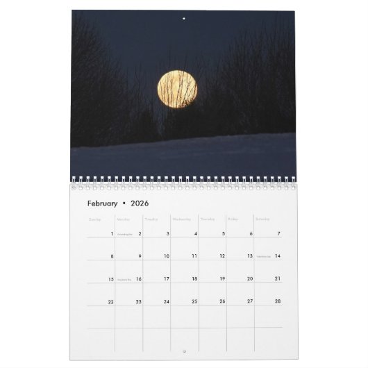 Monde im Hudson-Tal Kalender (Feb 2026)