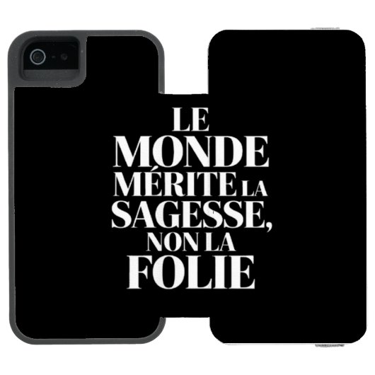Monde sans stabilité incipio iPhone Geldbeutel-Hülle (Folio Geöffnet)