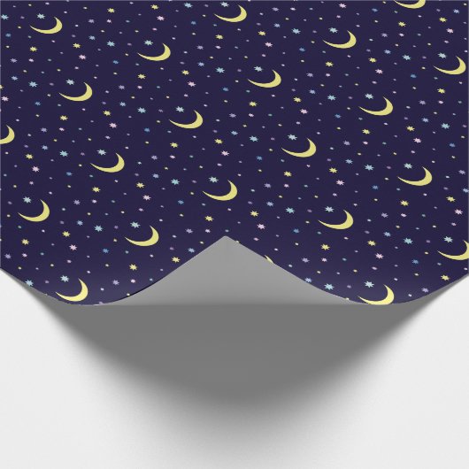 Monde und Sterne. Geschenkpapier (Ecke)