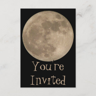 Mondeinladungen Personalisierten Vollmond-RSVP-Kar Einladung