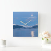 Mondeinstellung | Seabeck, Washington Quadratische Wanduhr (Zuhause)