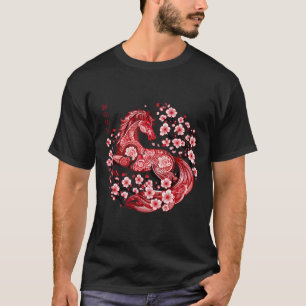 Mondenneujahr Frohes chinesisches Neujahr des Pfer T-Shirt