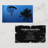 Mondenschein-Fallschirmspringen Visitenkarte (Vorne/Hinten)