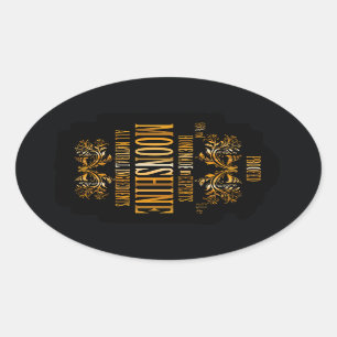 Mondenscheinaufkleber Ovaler Aufkleber