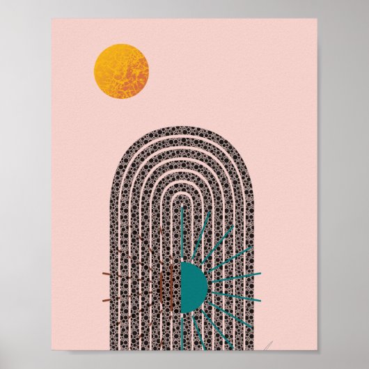 Mondern Abstrakt Geometric Poster (Vorne)