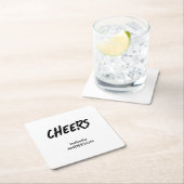 Mondern Black and White Graduation  Rechteckiger Pappuntersetzer (Vor Ort)