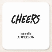 Mondern Black and White Graduation  Rechteckiger Pappuntersetzer (Vorderseite)