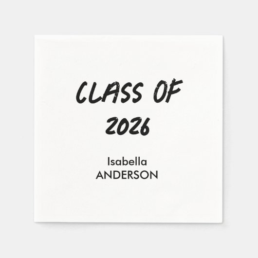 Mondern Black and White Graduation  Serviette (Vorderseite)