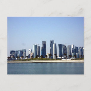 Mondern Cityscape - Doha im Jahr 2012 Postkarte
