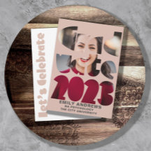 Mondern Simple Abschluss Foto Rose Gold