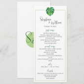 Mondern Tropical Menu - Flachkarte (Vorne/Hinten)