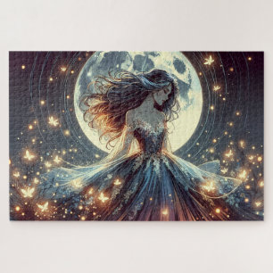 Mondfalter-Verzauberin Fantasy Puzzle