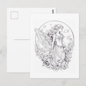 Mondfee - Male deine eigene Postkarte (Vorne/Hinten)