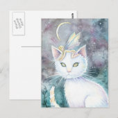 Mondfee und Katze Postkarte (Vorne/Hinten)