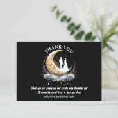 Mondfeiertag Silhouette Dankeskarte (Stehend Vorderseite)