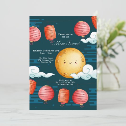 Mondfest Einladung (Stehend Vorderseite)