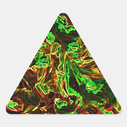 Mondfeuer Dreieckiger Aufkleber (Vorderseite)