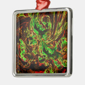 Mondfeuer Silbernes Ornament (Links)