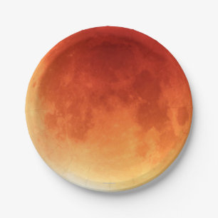 Mondfinsternis 2015 Nummer eins. Pappteller