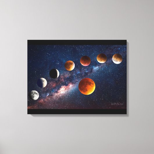 Mondfinsternis 24x18 Wrapped Canvas Leinwanddruck (Vorderseite)
