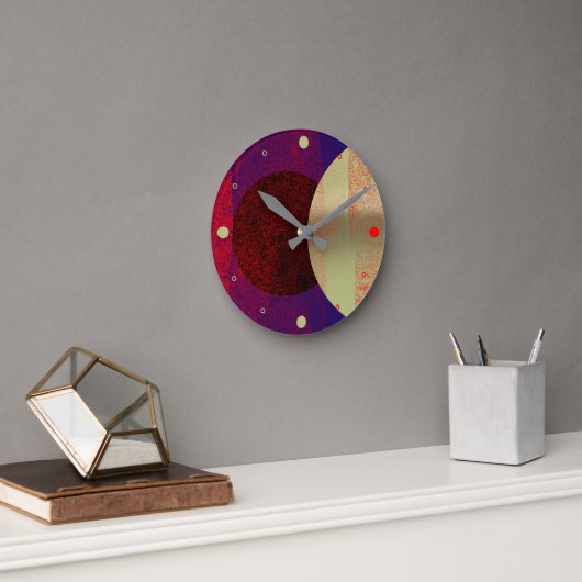 Mondfinsternis - abstrakt runde wanduhr (Büro)