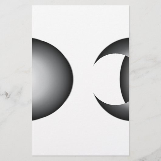 Mondfinsternis Briefpapier (Vorderseite)