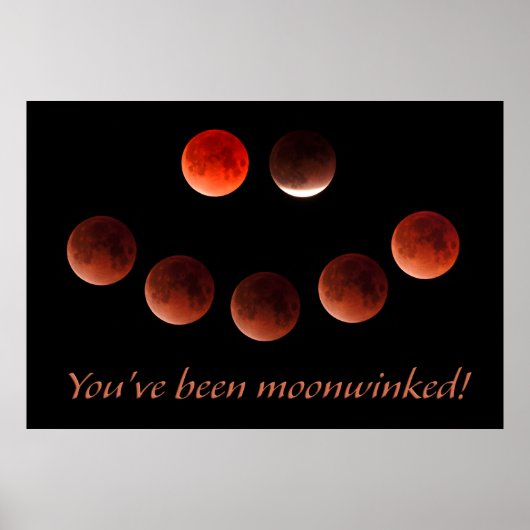 Mondfinsternis März 2026 Mondzwinkernd Poster (Vorne)