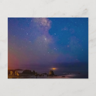 Mondfinsternis & Milchstraße Bandon Beach, Orego Postkarte