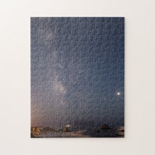 Mondfinsternis & Milchstraße Bandon Beach Oregon Puzzle