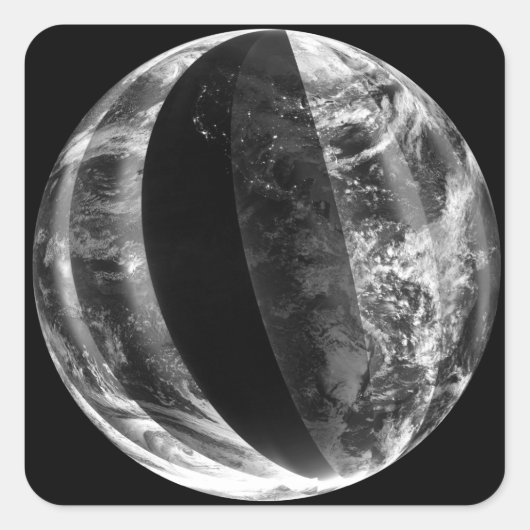 Mondfinsternis Quadratischer Aufkleber (Vorderseite)