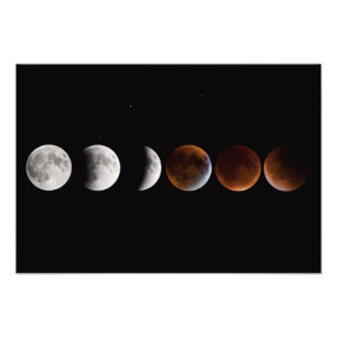Mondfinsternis-Reihenfolge Fotodruck