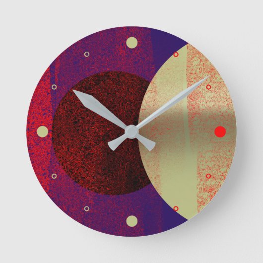 Mondfinsternis Runde Wanduhr (Vorderseite)