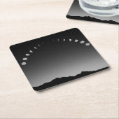 Mondfinsternis-Untersetzer Rechteckiger Pappuntersetzer (angewinkelt)