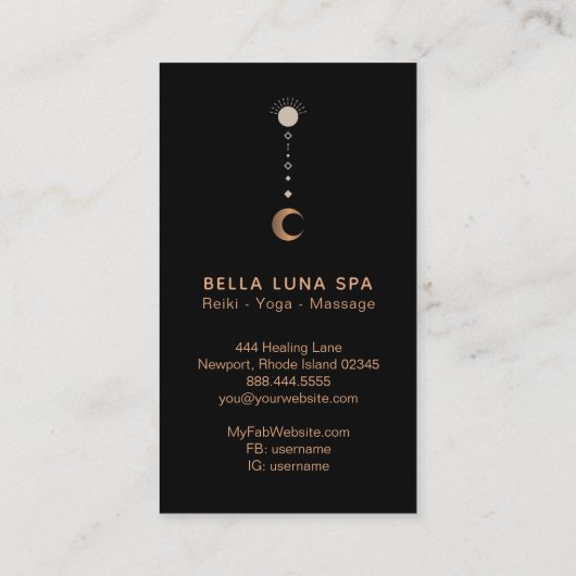 *~* Mondfisch Kosmisches Universum Shaman Moon Tot Visitenkarte (Rückseite)