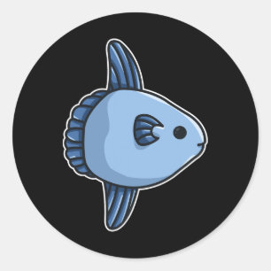 Mondfisch Ozean Mondfisch Gewöhnlicher Mondfisch - Runder Aufkleber