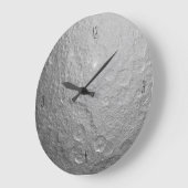 Mondfläche im Weltraum Große Wanduhr (Winkel)