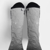 Mondfläche im Weltraum Socken (Oben)