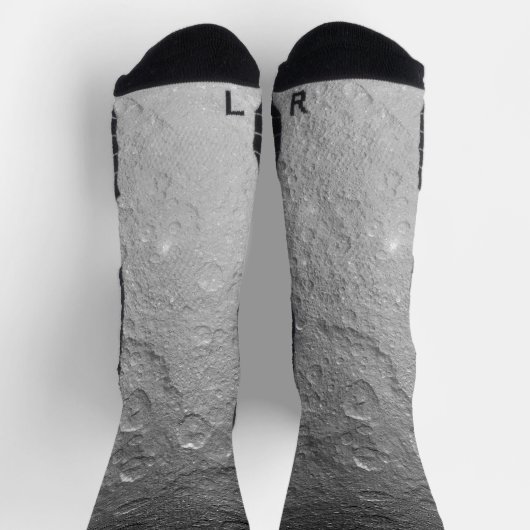 Mondfläche im Weltraum Socken (Oben)