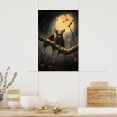 Mondfledermaus-Kunstposter, dunkles Cottagecore Poster (Küche)