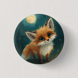Mondfuchs, nächtlicher Wald Button