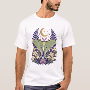 Mondgarten Luna-Motte Botanisches Klassik-T-Shirt T-Shirt