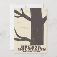 Mondgebirge Nord-Irland Reiseplakat