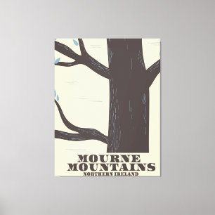 Mondgebirge Nord-Irland Reiseplakat Leinwanddruck