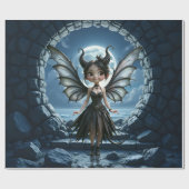 Mondgeborener Kleiner Schatten, die niedliche goth Geschenkpapier (Flach)