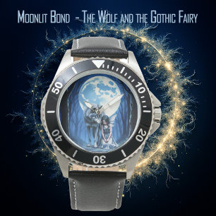 Mondgebundene Verbindung – Der Wolf und die gothis Armbanduhr