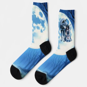 Mondgebundene Verbindung – Der Wolf und die gothis Socken