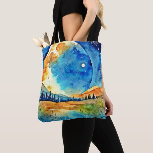 Mondgemälde Tasche